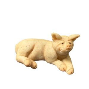Second Nature Design Quarry Critters Patch Pig Figurine Faux Stone 3 inch 2000